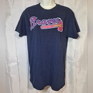 Atlanta Braves Morgan Wallen #98 T-shirt Adult Medium Blue Gildan Heavy Cotton